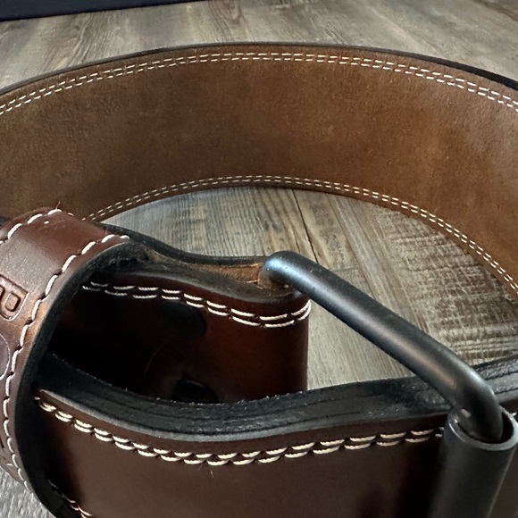 Potenza Weight Lifting Belt Brown Leather For Gym Lifting Small Waist 24-32” - Picture 4 of 15